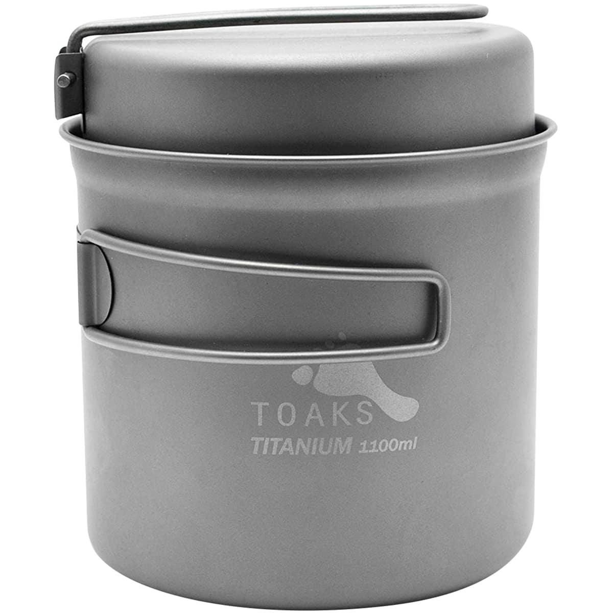 201e3d28-fc3f-4991-9524-d8b599593304.jpg Titanium Outdoor Camping Cook Pot with Pan and Foldable Handles - 1100ml