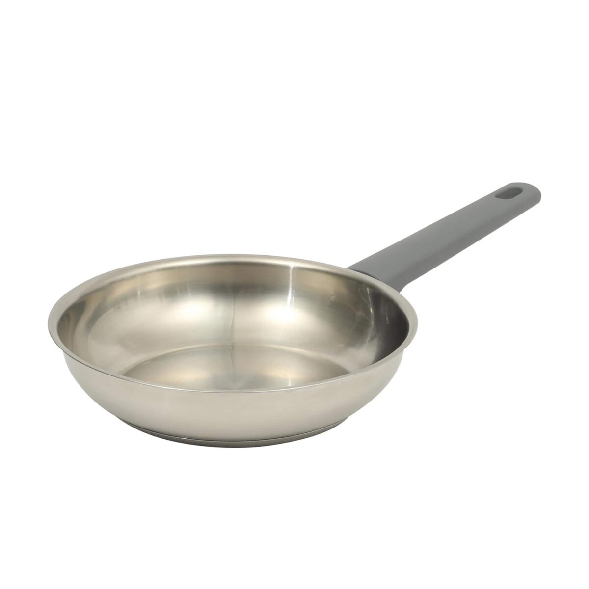 20b7412c-5b02-44b2-9452-5315a7380d61.jpg Oster - Beauford 8 Inch Stainless Steel Frying Pan with Soft-Touch Handle - Silver