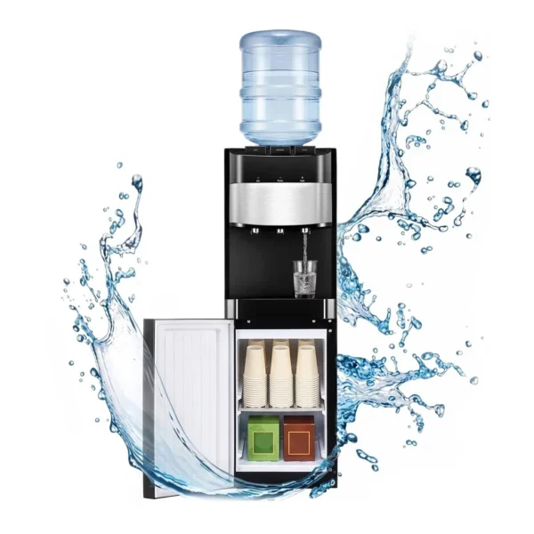 20c399da-d4e2-4121-a497-2b1fd7afe656.jpg Winado - Top Loading Water Cooler Dispenser for 3 or 5 Gallon Bottle with 3 Temperature Settings-Hot, Cold & Room Water Dispenser - Silver & Black