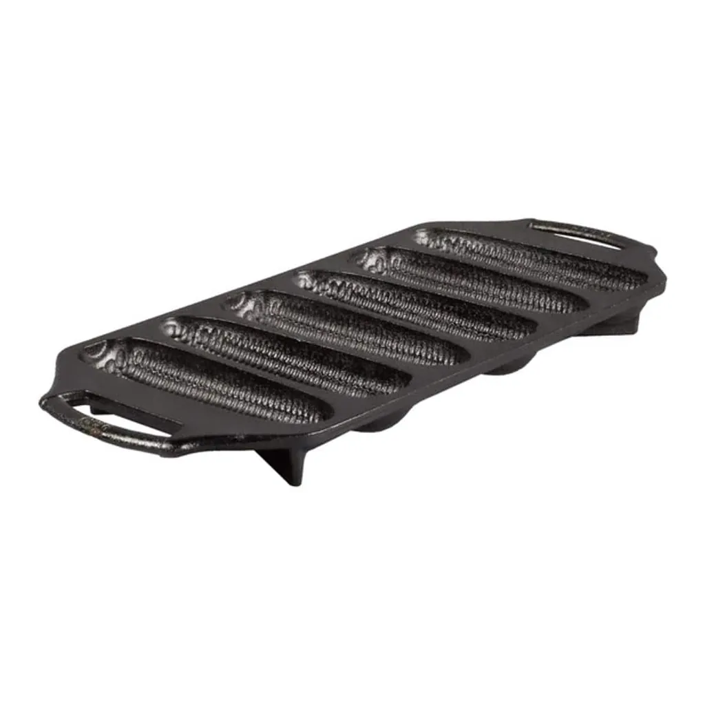 2208cc5b-fede-43aa-8d63-7fa4538fe9e3.jpg Lodge - 6 in. W X 14.13 in. L Corn Bread Pan Black 1 pc