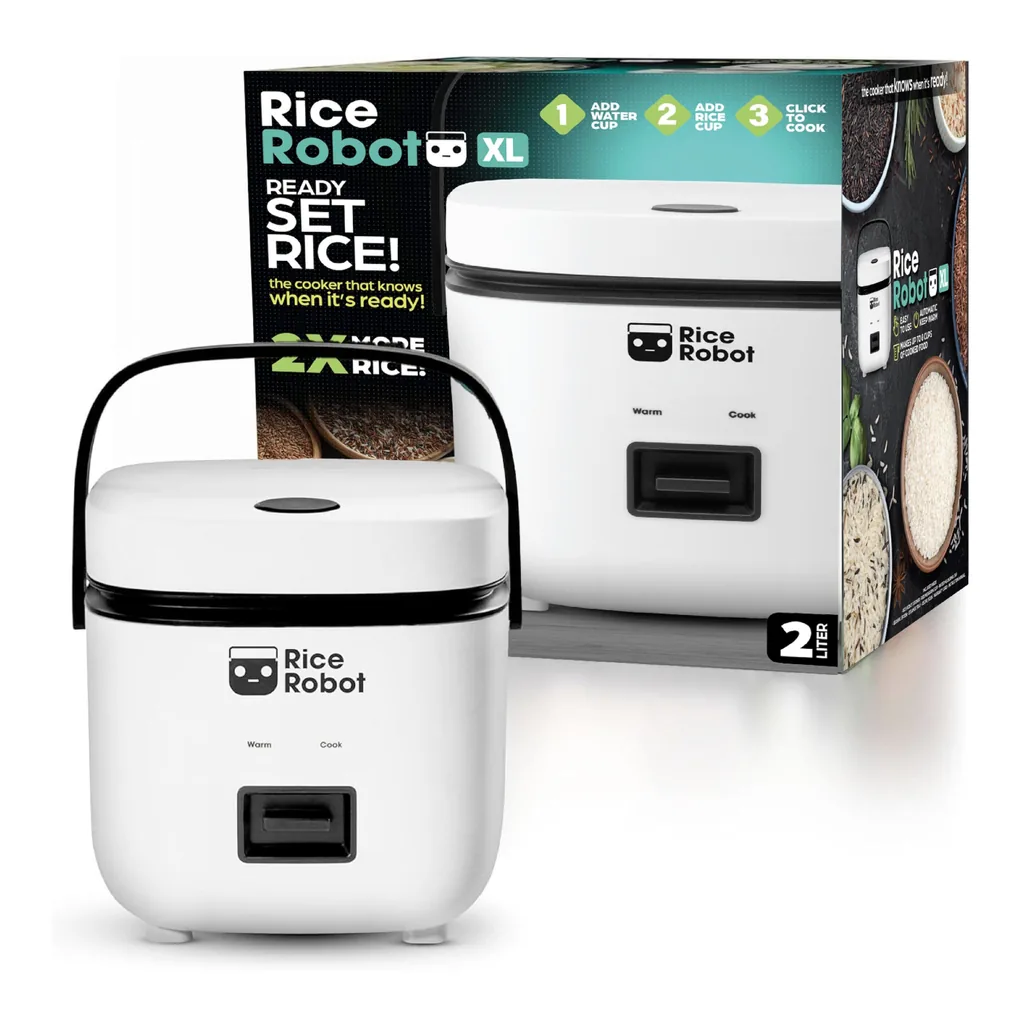 222c9dcd-eb41-443a-9772-2dbd4f1cd880.jpg Rice Robot 6465 Rice Cooker 8 Cups Cooked Electric Mini Rice Maker Pot – White