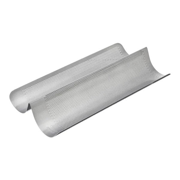 22c1b879-f593-4567-8e5d-949b7cc24506.jpg Chicago Metallic - Perforated French Bread Pan - Gray