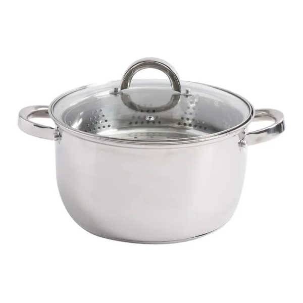 23648056-7a23-4569-a0e8-80e026774993.jpg Oster - Sangerfield 6 Quart Stainless Steel Casserole Pan with Steamer Insert and Lid
