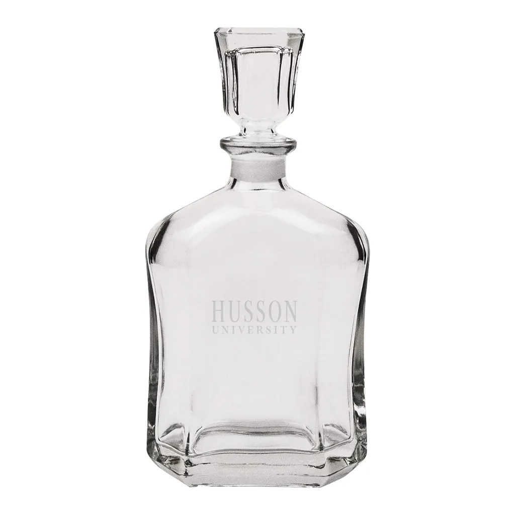 23676ed2-2bfc-44db-ab22-268fa54bdedc.jpg Jardine - Husson University Eagles 23.75oz. Crystal Whisky Decanter - Multicolor