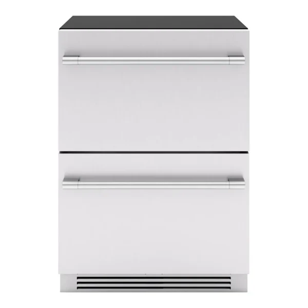 23d0cb6e-6428-482c-a832-e2eaa52c6104.jpg Zephyr - Presrv 24 in. 3.9 Cu. Ft. Dual Zone Refrigerator Freezer Drawers Mini Fridge - Stainless Steel