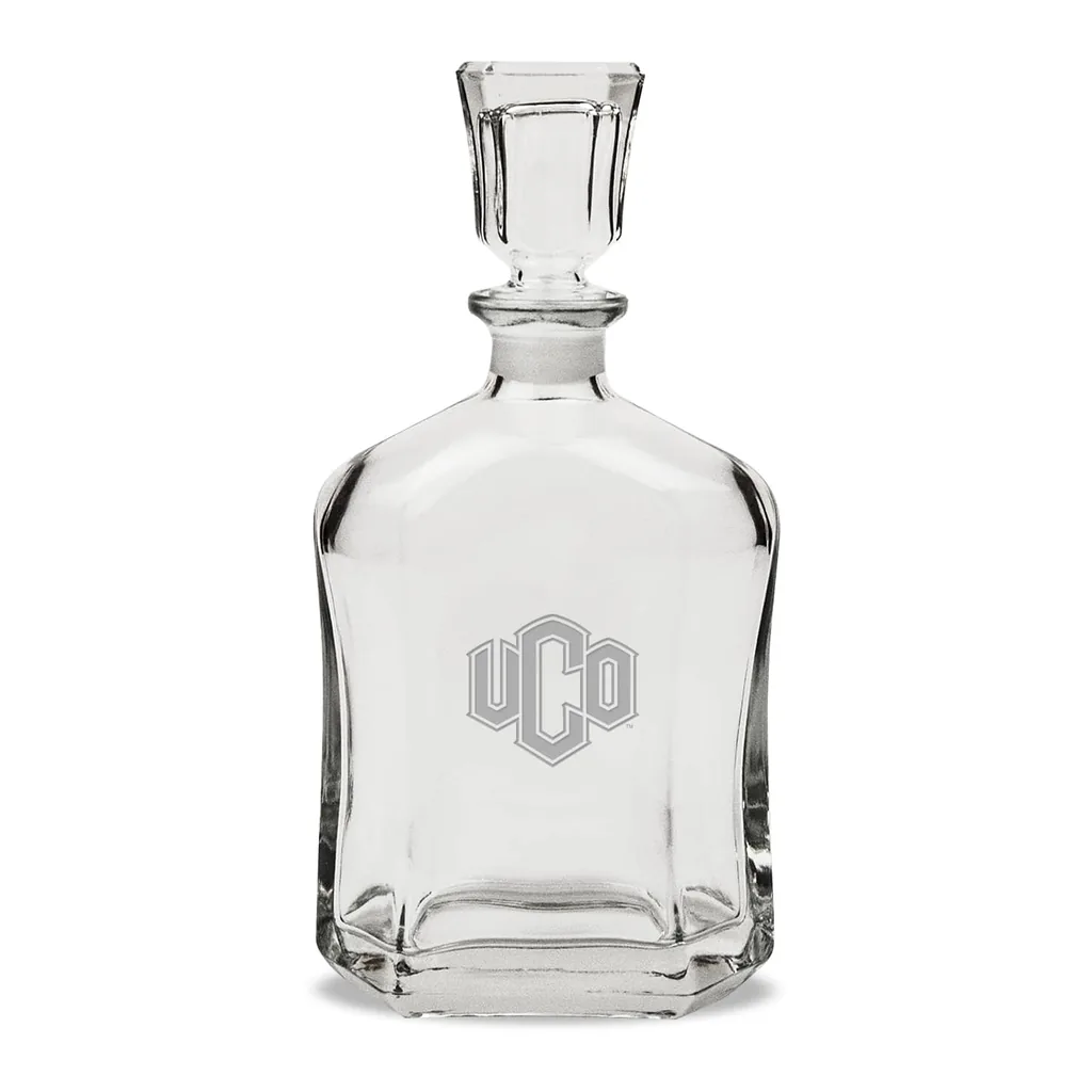 24b8b1e9-52ec-4979-897c-059b5082ce5b.jpg Jardine - Central Oklahoma Bronchos 23.75oz. Crystal Whisky Decanter - Multicolor