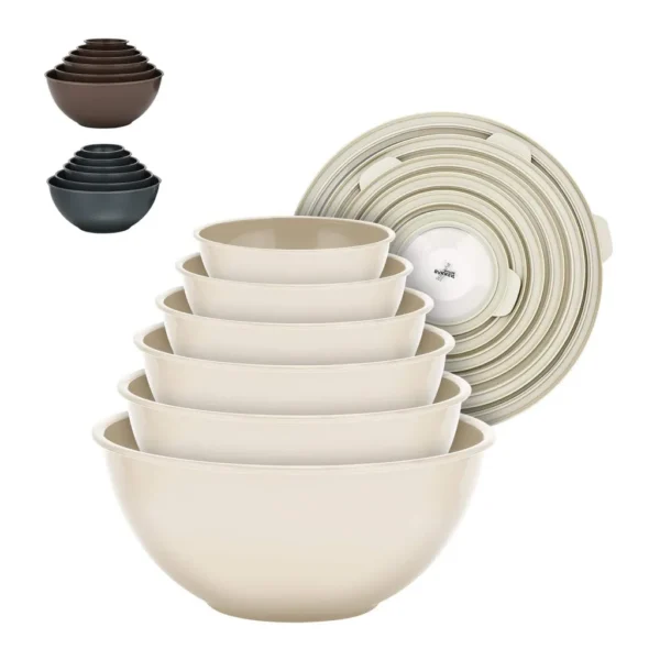 25f9db19-3d3e-4b95-8e66-997fe93febaf.jpg Bakken- Swiss - Bakken Master 12-Piece Mixing Bowl Set with Lids – BPA-Free, Microwave, Freezer & Dishwasher Safe, White - Cream