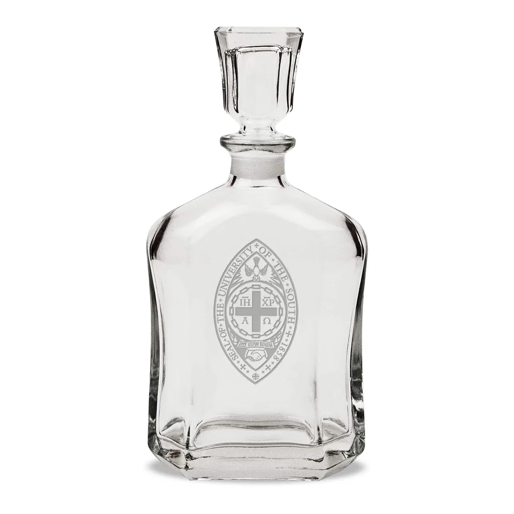 26911355-53b5-4284-b284-d2c184c0f0f8.jpg Jardine - University of the South Tigers 23.75oz. Crystal Whisky Decanter - Multicolor