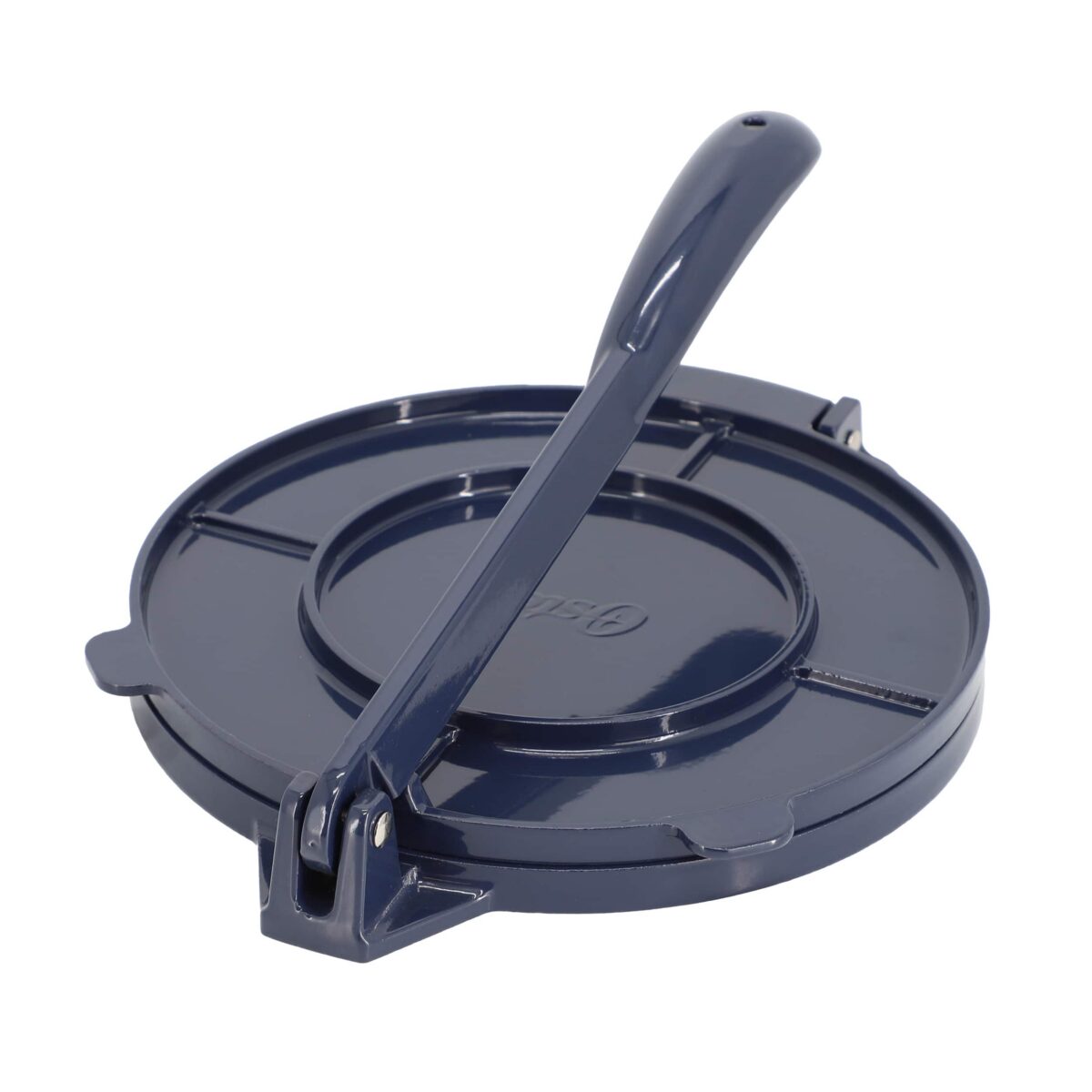 2693552d-436e-44c5-981c-518aa4bf9a23.jpg Oster - Ravello 8 Inch Cast Aluminum Round Tortilla Press - Blue