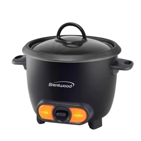 27aedbc0-bda3-4ffe-83f2-d1345e4ebaee.jpg Brentwood 310117026M 3 Cup Uncooked/6 Cup Cooked Non Stick Rice Cooker – Black