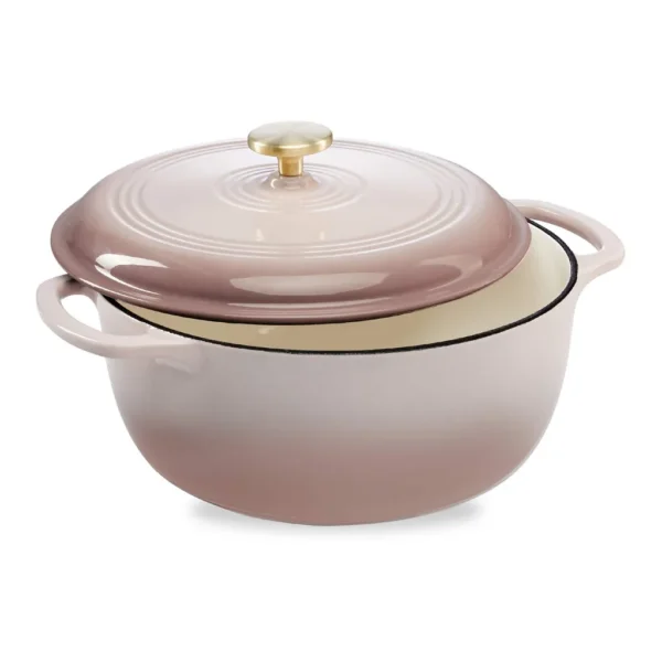 293ba54f-c9e3-47fc-84d1-51e2cbbf50bf.jpg Best Choice Products - 7.5 Quart Enamel Cast-Iron Dutch Oven, Heavy-Duty Cookware w/ Dual Handles, Lid - Mushroom Beige