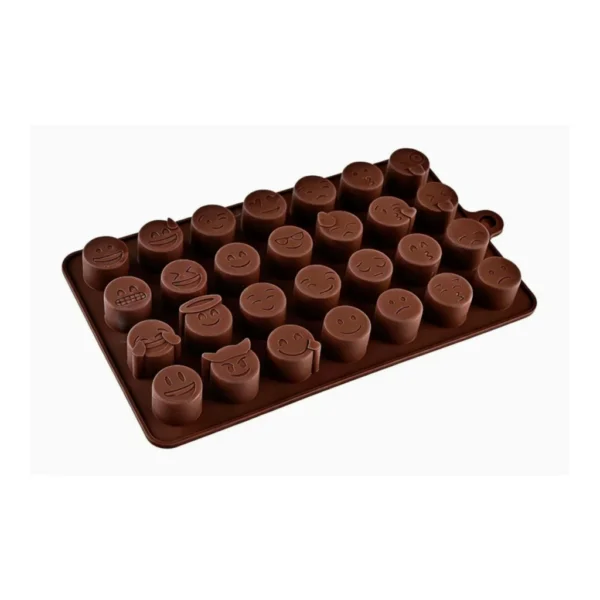 2a016120-dcbf-4f9f-9455-d6c78a31d81e.jpg Kitcheniva - Silicone Emoji Chocolate Mold with 28 Unique Emojis (7.9 x 4.3 Inch)