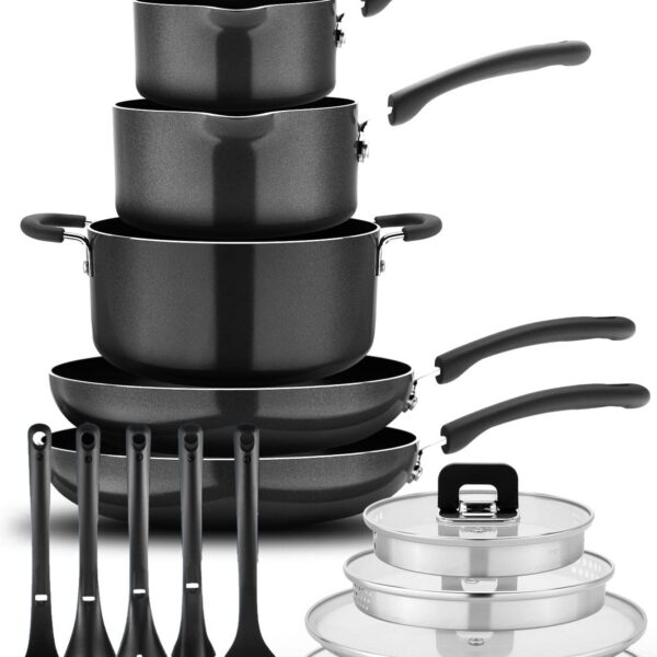 2a5d5d1f-7acd-4431-9670-debf88020b72.jpg NutriChef - 17pcs Stackable Pots and Pan Set