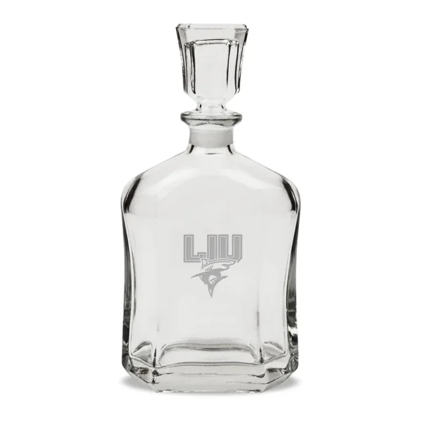 2c01220e-b67b-4fc7-9b7b-8e520d117724.jpg Jardine - LIU Sharks Team Design 23.75oz. Crystal Whiskey Decanter - Multicolor