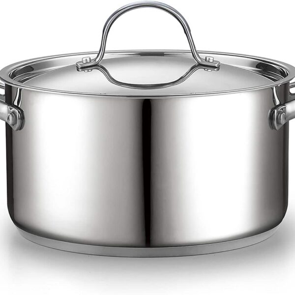 2c4b1591-d1df-46f8-aaf4-a8f07bbafea5.jpg Cooks Standard - Induction Deep Cookware 6 Qt S/S Stock Pot with Lid Heavy Duty Thick Bottom for Pasta, Soups,and Small Family Meals - Stainless Steel