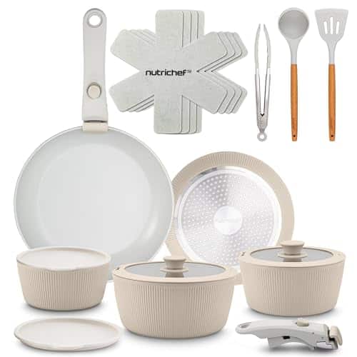 2f9878e8-9d5f-46d8-b946-97d5be6bd136.jpg NutriChef - 18-Piece Ceramic Cookware Set with Detachable Handles, Non Stick Pots and Pans - Green