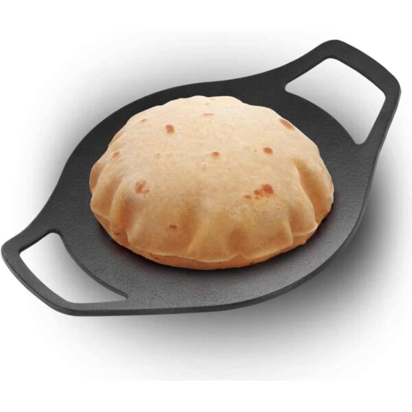 31dce228-292f-401c-8fe4-d512631f6e34.jpg Hawkins - CIT24 24cm Cast Iron Tava Griddle - Black
