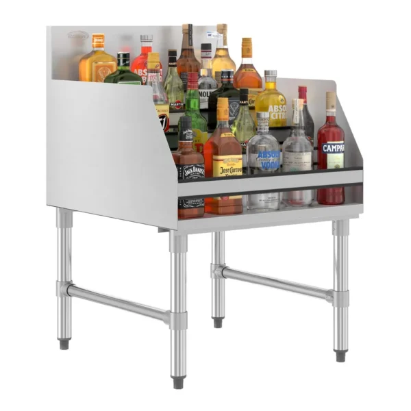 32a6707c-de9e-42c6-b95c-fc9d98cb24f7.jpg Koolmore - 24 in. x 26 in. Liquor Display Rack in 304, 18 GA (KM-LD-2624) - Stainless Steel