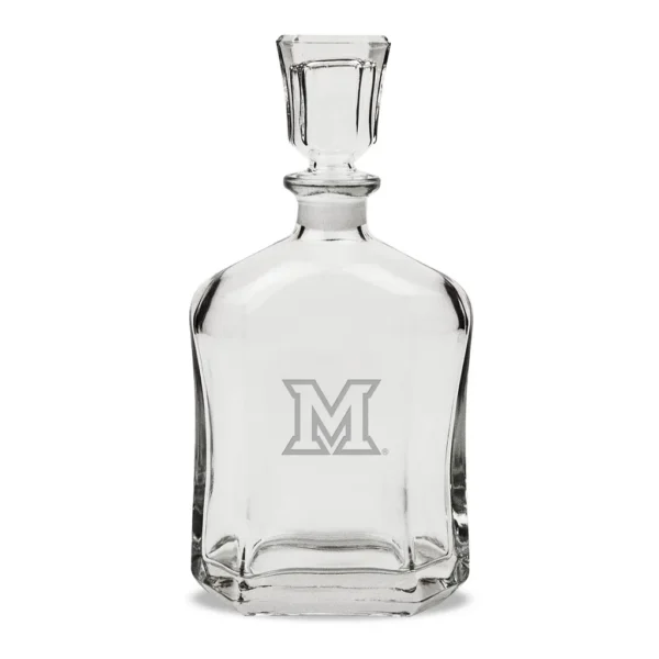 3373602b-9d37-42af-9fc3-19e0cc6ee4f5.jpg Jardine - Miami University RedHawks 23.75oz. Crystal Whiskey Decanter - Multicolor