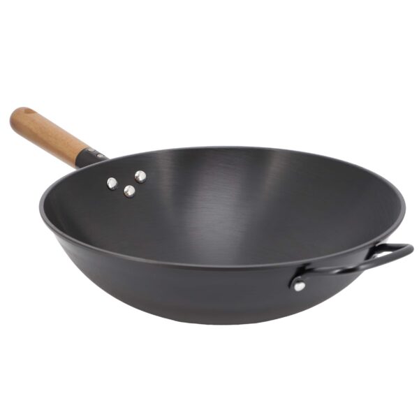 343b9df9-8e25-4ce5-a639-992856b9fc2a.jpg Gibson - Home Welton 13.5 Inch Carbon Steel Wok with Wood Handle - Black