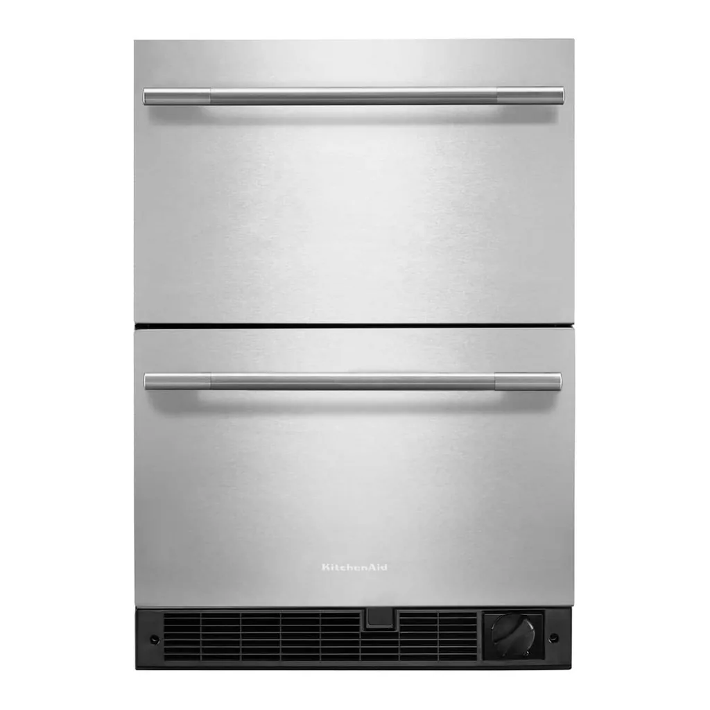3470a5e5-a805-49f3-b5ce-e3a85957a251.jpg KitchenAid - 4.2 Cu. Ft. Undercounter Double-Drawer Refrigerator/Freezer - Custom Panel Ready