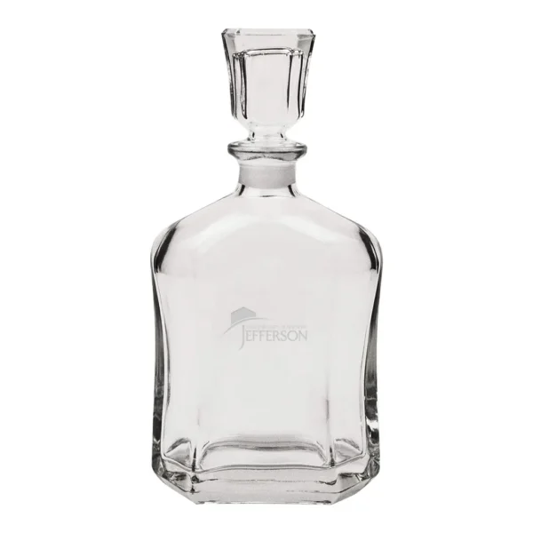 38189e24-9782-42de-9a88-e8bdf81f5d0b.jpg Jardine - Jefferson Community College Cannoneers 23.75oz. Crystal Whisky Decanter - Multicolor