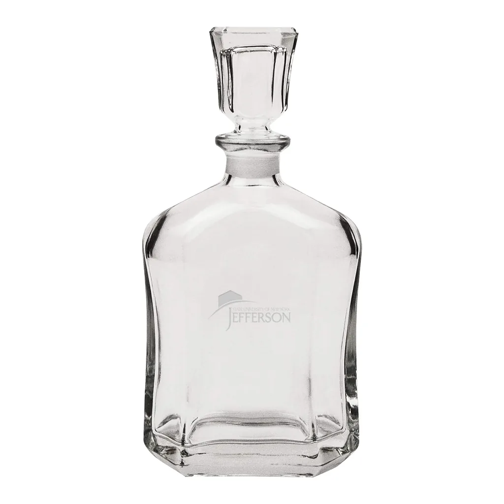 38189e24-9782-42de-9a88-e8bdf81f5d0b.jpg Jardine - Jefferson Community College Cannoneers 23.75oz. Crystal Whisky Decanter - Multicolor