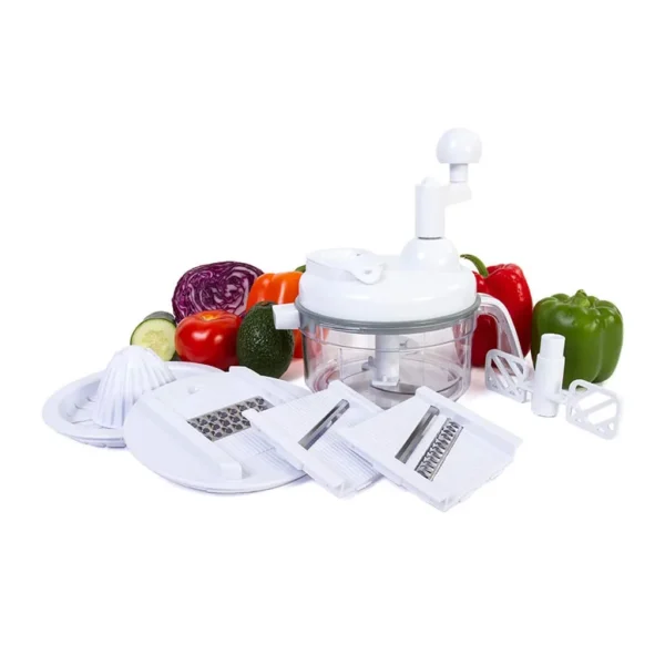 38acce2b-80a1-42a1-9e24-d2bd5de01216.jpg Kitchen + Home KH-115 Ultra Chef Express 7 in 1 Food Chopper - As Seen on TV Manual Food Processor – White