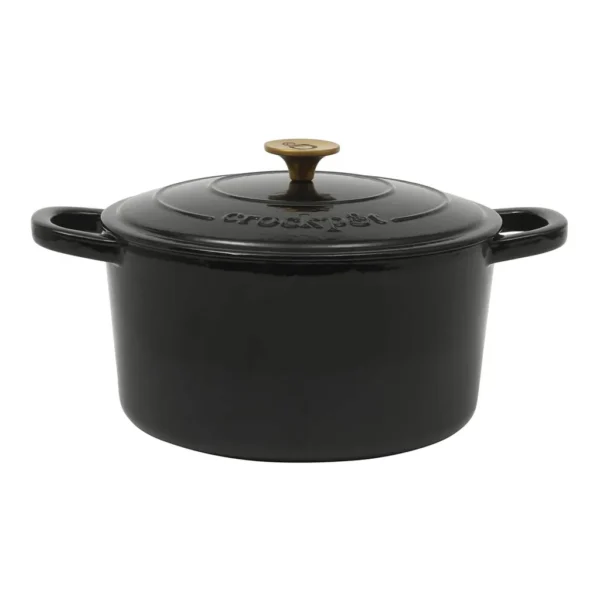 38d8372e-2476-4821-8066-11bcc62615a3.jpg Crockpot - Crock Pot Artisan 7 Quart Round Enameled Cast Iron Dutch Oven - Black