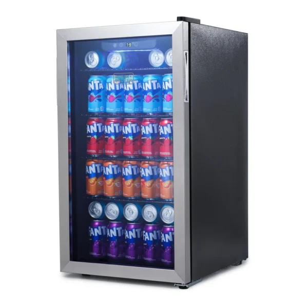 39885311-6659-453f-9e15-8fffe8c8cdaa.jpg Black+Decker - 3.3 Cu. Ft. Beverage Cooler, 112-Can Drink Fridge with Double Pane Glass Door and LED Display for Home Bar, BDB31HS - Black