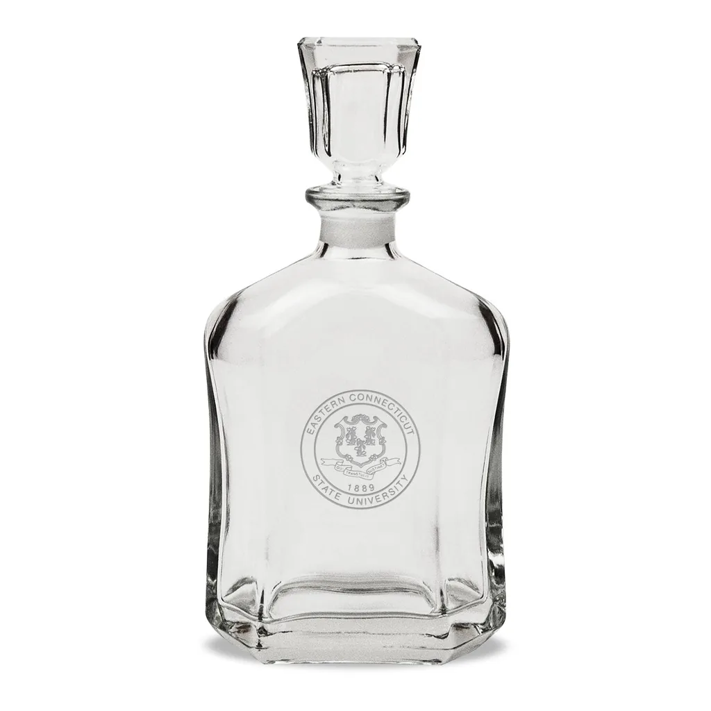 39bbc00f-0f43-4b8d-aa02-4bc7ff038372.jpg Jardine - Eastern Connecticut State Warriors 23.75oz. Crystal Whisky Decanter - Multicolor