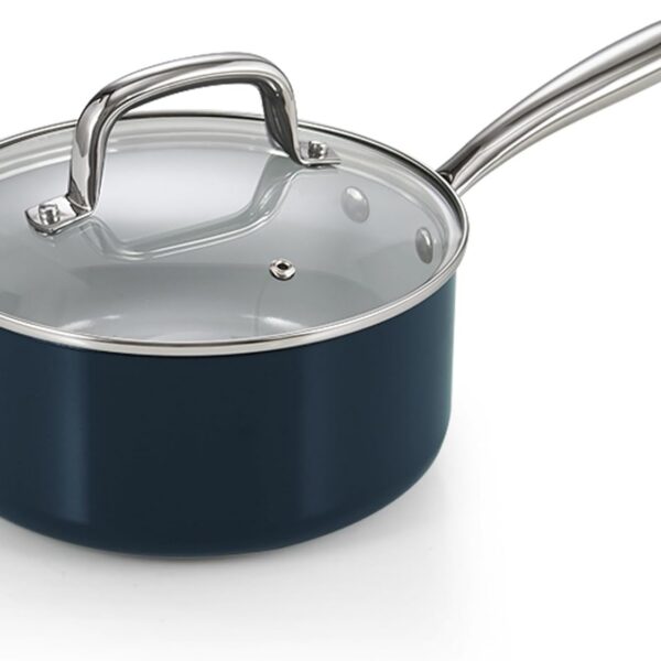 3a5abab1-5f44-474c-9ae2-a1b5088a9aef.jpg Cook N Home - Classic 3Qt Ceramic Nonstick Saucepan w/Glass Lid,stay cool handle,Soup Pasta Oatmeal Cooking Pan,Induction - Blue