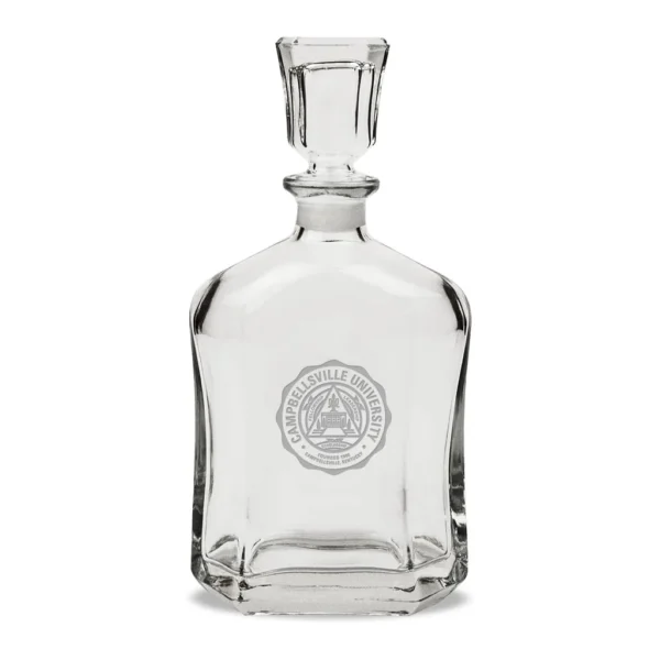 3a607a84-386f-4b60-ab5b-bf62f36d12b8.jpg Jardine - Campbellsville Tigers 23.75oz. Crystal Whisky Decanter - Multicolor