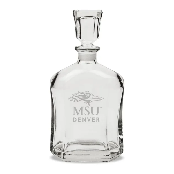 3b93356d-6cae-411d-b412-da39114e1d53.jpg Jardine - MSU Denver Roadrunners 23.75oz. Crystal Whisky Decanter - Multicolor