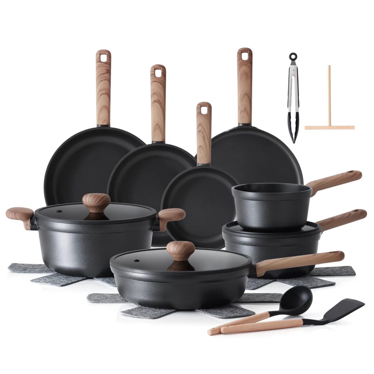 3d5f516d-7d6e-4434-a912-ceac008f8694.jpg SENSARTE - 24-Pcs Nonstick Pots and Pans Set, Induction Healthy Kitchen Cooking Sets with Stay-Cool Handles, Dishwasher Safe - Black