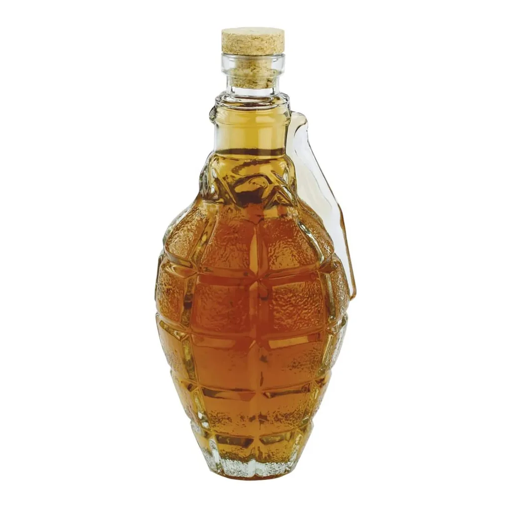 3e328e27-d747-445d-b8ae-b6347898d8ca.jpg UT Brands - Hand Grenade 16oz Glass Drink Decanter - Clear