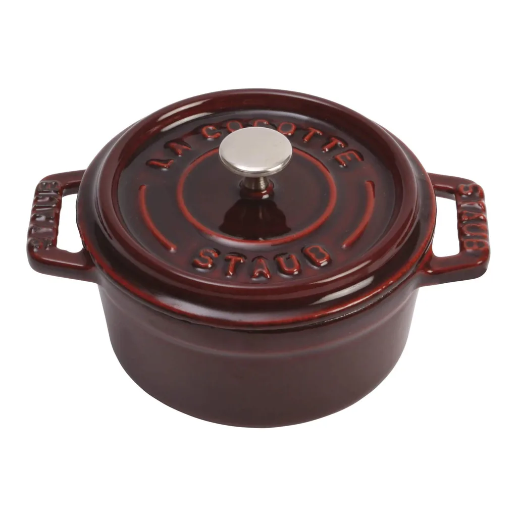 409eecaa-9dca-4e1e-8ff0-05dc969bdf38.jpg Staub - Cast Iron 0.25-qt Mini Round Cocotte - Grenadine