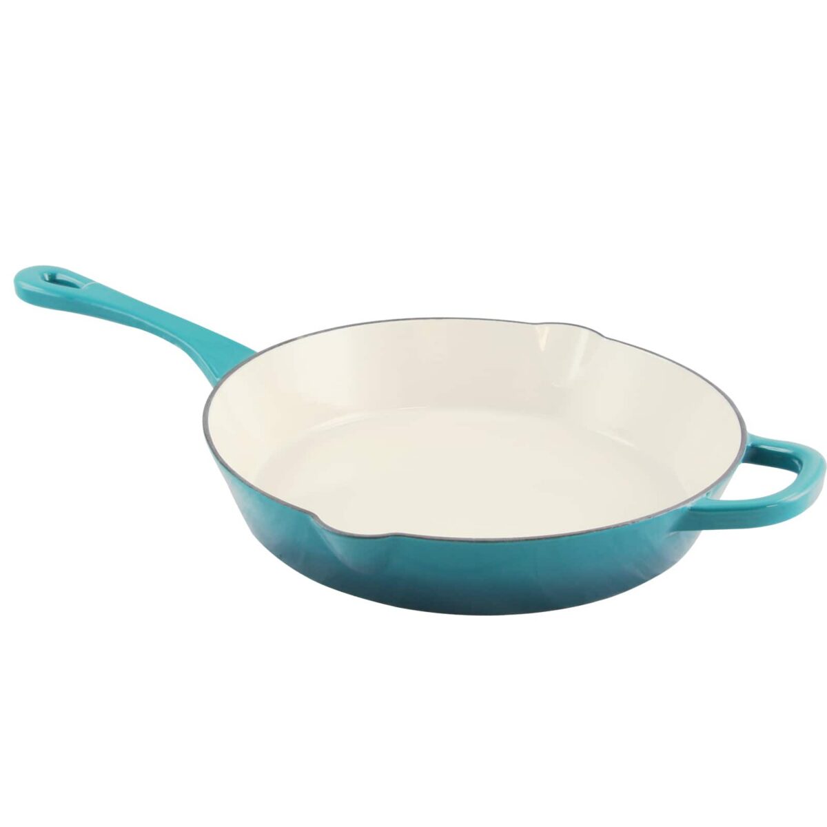 411c66e2-f7c6-4529-bb44-80ec50fb68b7.jpg Crockpot - Crock Pot Artisan 12 in. Round Enameled Cast Iron Skillet Ombre - Teal