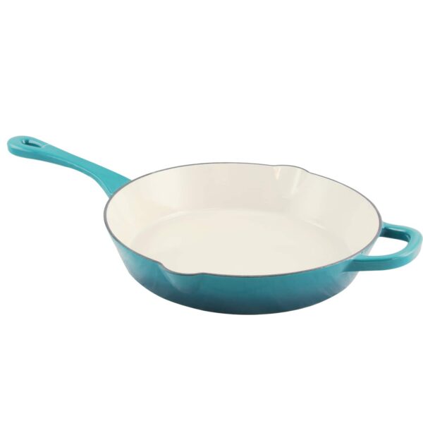 411c66e2-f7c6-4529-bb44-80ec50fb68b7.jpg Crockpot - Crock Pot Artisan 12 in. Round Enameled Cast Iron Skillet Ombre - Teal