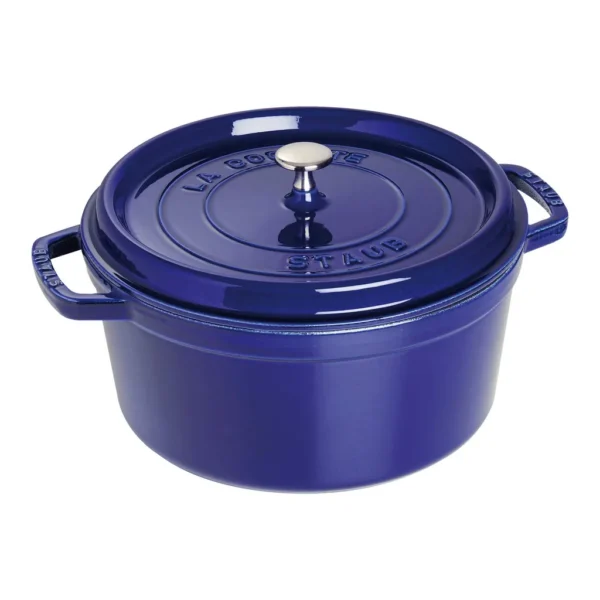 412980df-67b7-46ed-8441-c6a2735096dd.jpg Staub - Cast Iron Round Dutch Oven, Made in France, 7-qt - Dark Blue