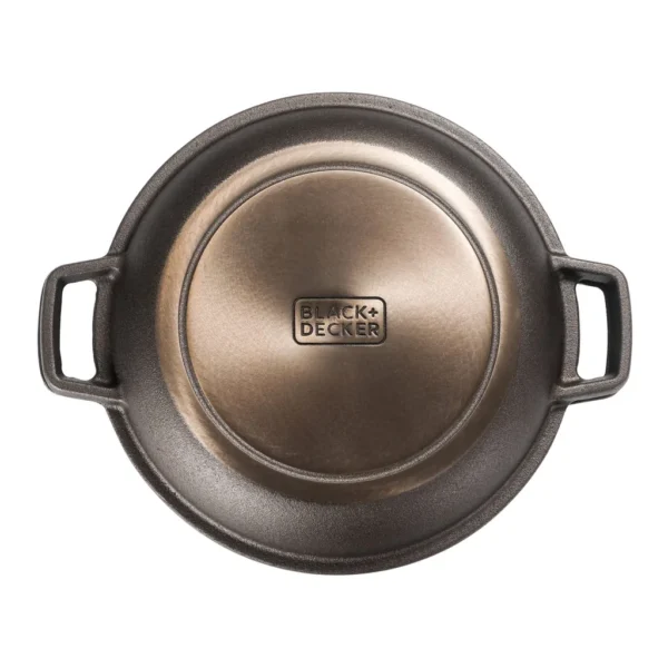 41eb1788-cf73-4a9a-be97-3850a2eedfc3.jpg Black+Decker - 5-Quart Cast Iron Dutch Oven with 10.25-Inch Skillet Lid - Bronze