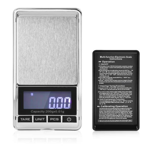 4205d7da-1db5-46a9-bfc0-2530ae22e267.jpg Garnen - Food Scale 200g/0.01g, Kitchen Scale Coffee Scale Precision Gram Scale Digital Weight Grams Ounces, for Coffee Jewelry - Multicolored