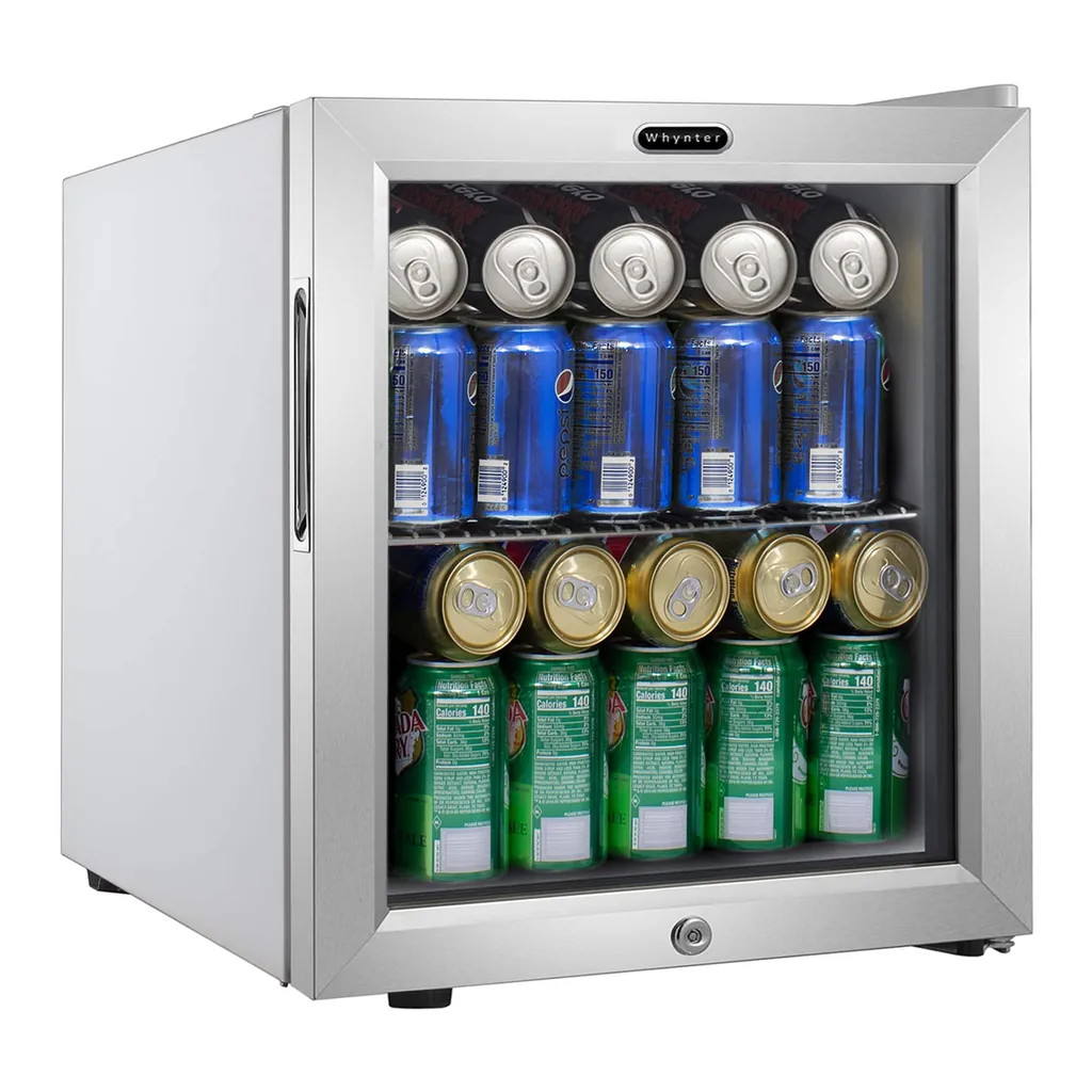 426bd0d3-65e9-45a8-b496-29f2463d5aae.jpg Whynter - 62-Can Beverage Refrigerator With Lock - Silver