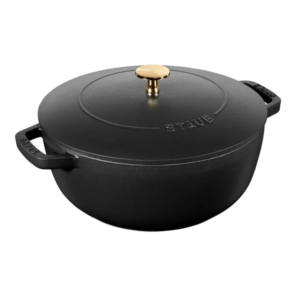 43696f4b-dd16-46bd-9700-915265a30c2b.jpg Staub - Cast Iron Essential French Oven, Dutch Oven, 5-quart, serves 5-6, Made in France - Matte Black