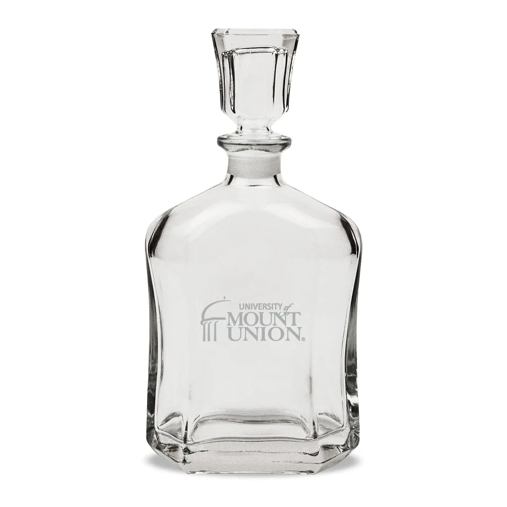 437a324a-b53e-49fc-a458-b1e1b7120c06.jpg Jardine - Mount Union Purple Raiders 23.75oz. Crystal Whiskey Decanter - Multicolor