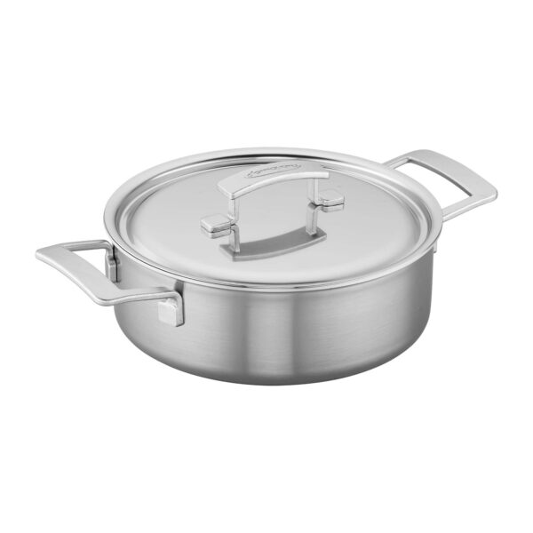 43fbe0bc-cc1d-4dce-9df4-2c15b1de8a93.jpg Demeyere - Industry 5, 3-qt, 9.4-in Saute Pan, 5 Ply Made in Belgium, 2 side handles - Stainless Steel