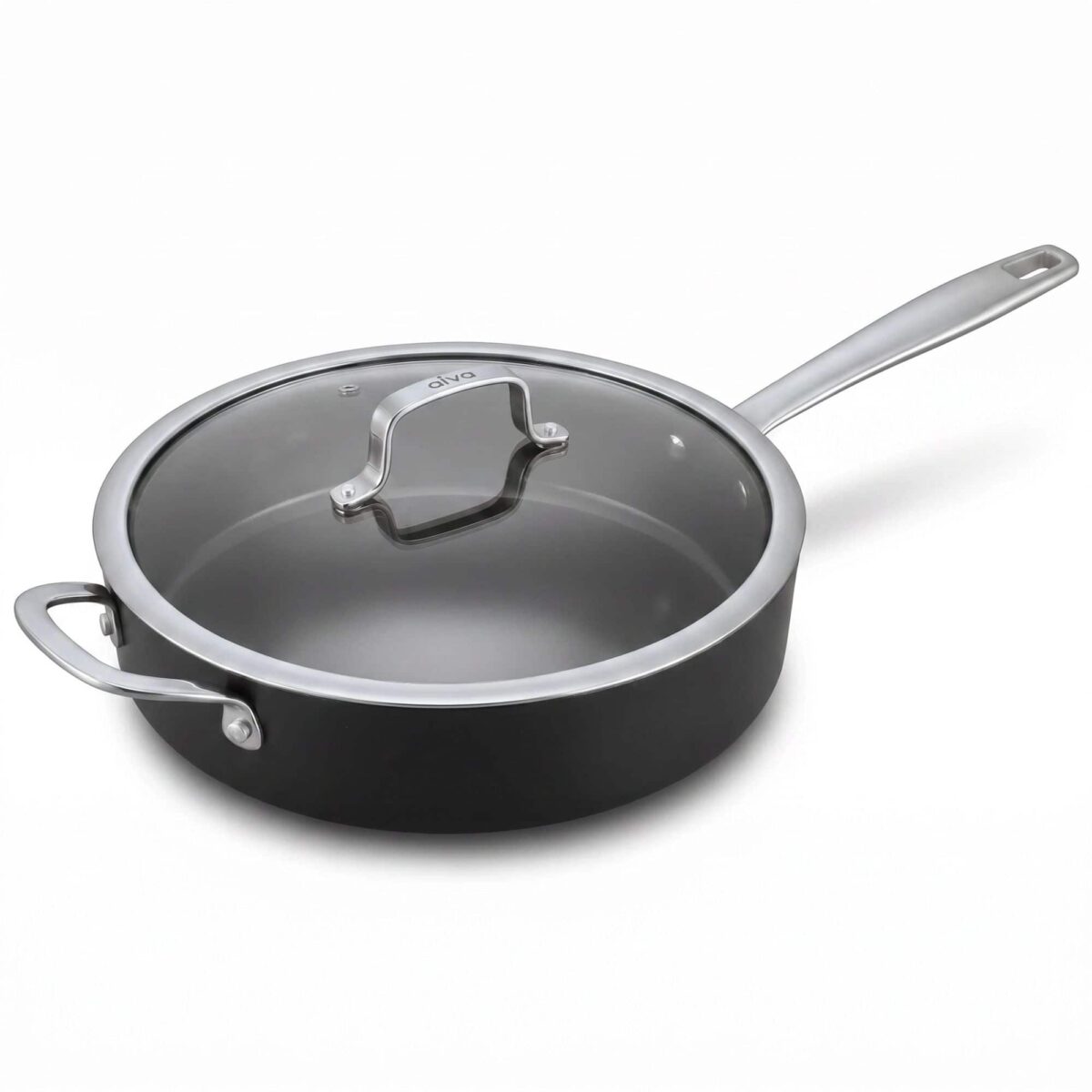 44278456-e400-440c-aed6-43bdfe1f35fe.jpg Alva - Maestro Ceramic Nonstick Sauté Pan with Lid, 4-Qt - Black