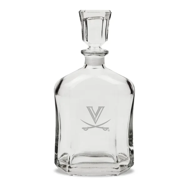 44b85978-48a2-45c1-b139-521ed7efd17e.jpg Jardine - Virginia Cavaliers 23.75oz. Crystal Whiskey Decanter - Multicolor