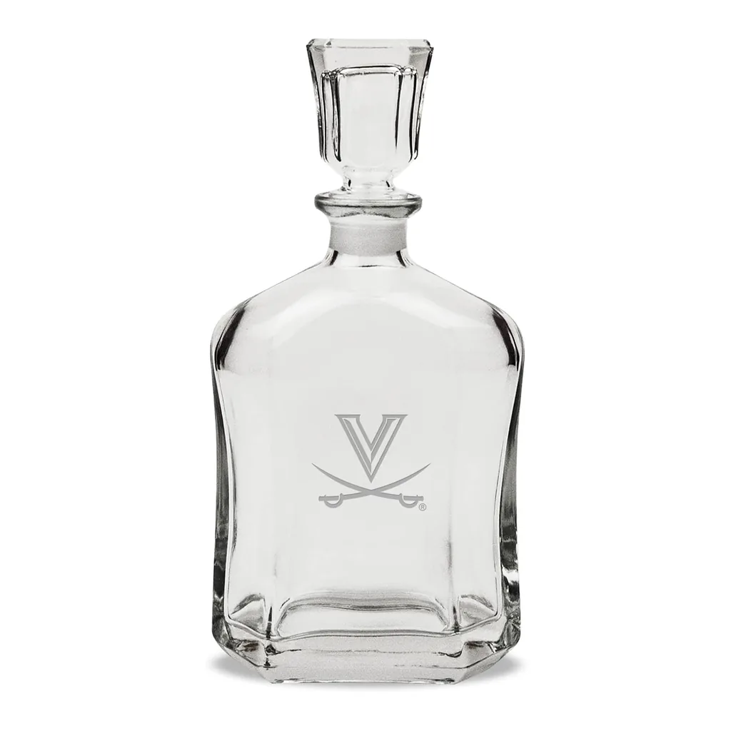 44b85978-48a2-45c1-b139-521ed7efd17e.jpg Jardine - Virginia Cavaliers 23.75oz. Crystal Whiskey Decanter - Multicolor