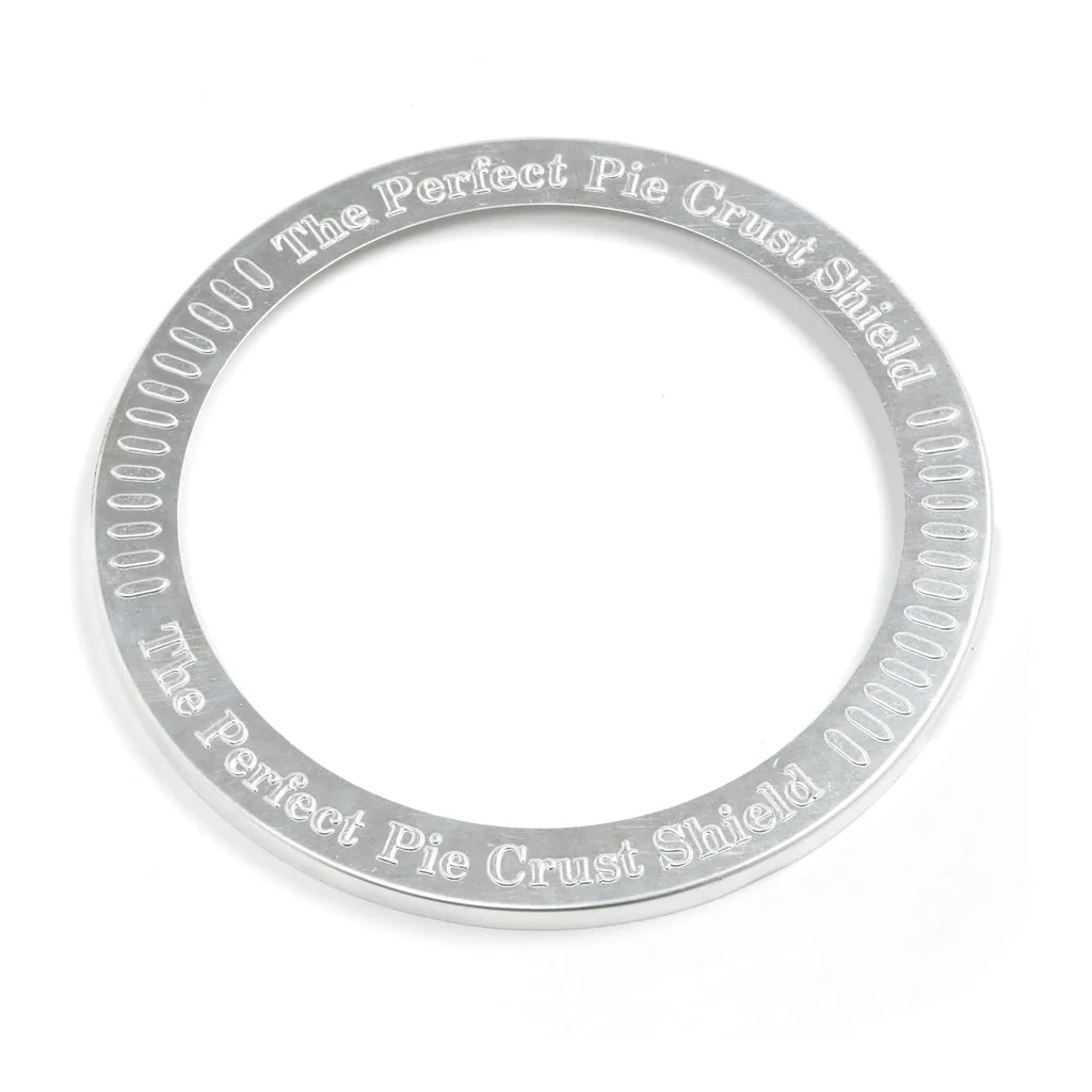 44e8d93a-c00f-405b-80b2-c07121e964e9.jpg Norpro - Aluminum 10-Inch Pie Crust Shield - Silver